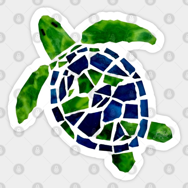 Turtle Mosaic Cutout Sticker by janmarvin